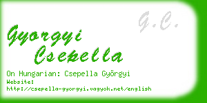gyorgyi csepella business card